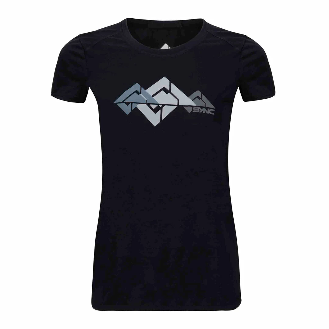 SYNC Performance Women's Glacier Tee - Black 1 SYNC Performance Women's Glacier Tee - Black