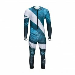 SYNC Performance Tiger Adult Race Suit - Aqua/Blue Ski Race Suits